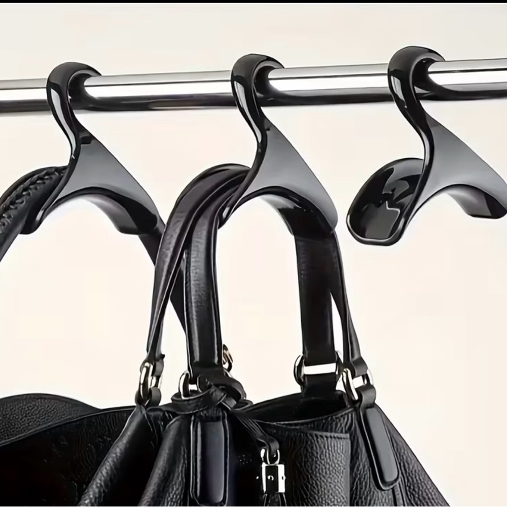 Purse Hangers Multi-Purpose Hangers Set of 6 Black